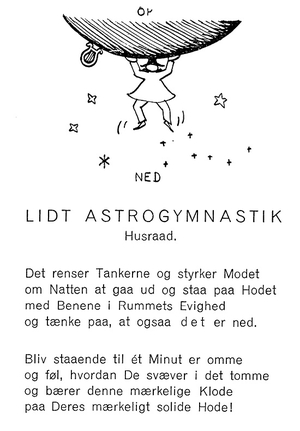 Lidt astrogymnastik (Piet Hein, fra Gruk 2.samling 1941 Politikkens Forlag)